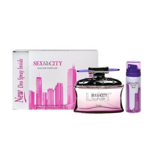 Sex In The City Lust W Zestaw perfum Edp 100ml + 50ml Deodorant e-glamour rozowy zestaw