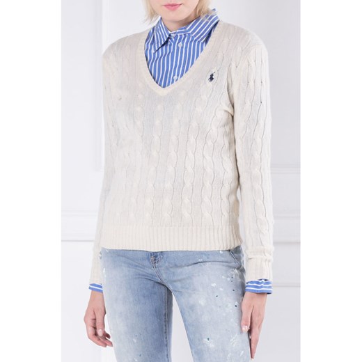 POLO RALPH LAUREN Wełniany sweter | Regular Fit | z dodatkiem kaszmiru Polo Ralph Lauren XS Gomez Fashion Store