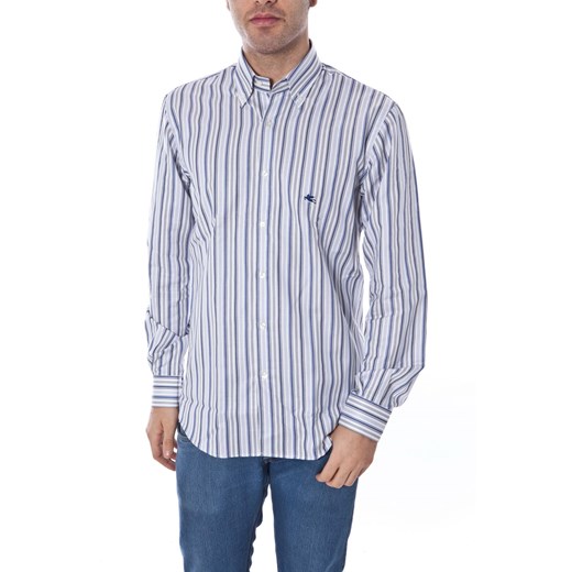 Shirt Mod. ETRO 138643704 White/Blue maranellowebfashion-com niebieski modne