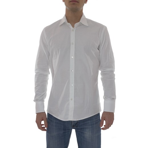 Shirt Mod. DANIELE ALESSANDRINI C1088R3523202 White maranellowebfashion-com szary łatki