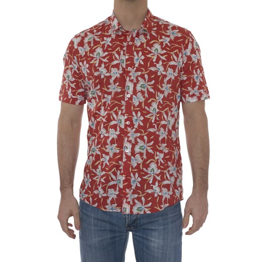 Shirt Mod. DANIELE ALESSANDRINI C1237B7203201 Red maranellowebfashion-com fioletowy modne