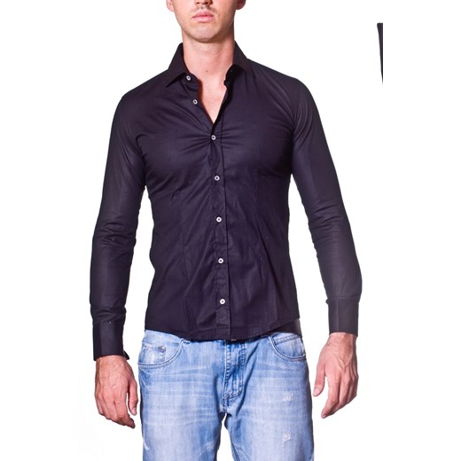Shirt Mod. DANIELE ALESSANDRINI C936B5003100 Black maranellowebfashion-com szary modne