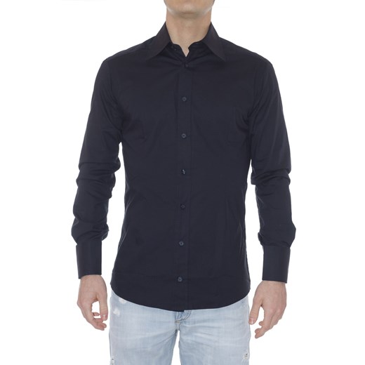 Shirt Mod. DANIELE ALESSANDRINI C280R3523202 Blue maranellowebfashion-com czarny łatki