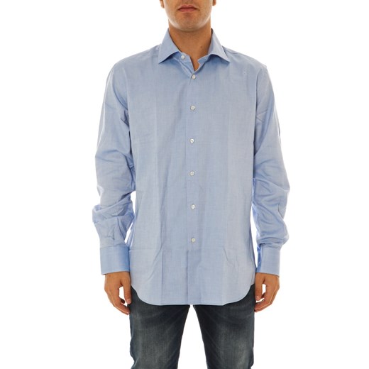 Shirt Mod. GIANMARIA ERRIGO FG64026010 White/Blue maranellowebfashion-com niebieski modne