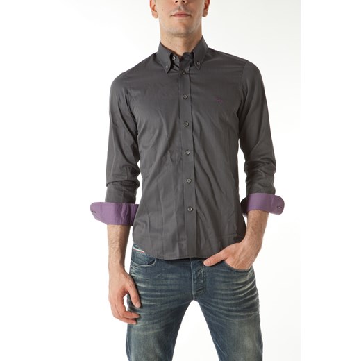 Shirt Mod. HARMONT&BLAINE C0069BD Grey/Black maranellowebfashion-com szary modne