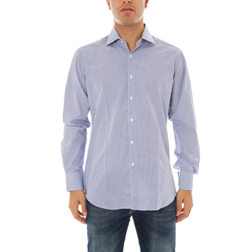 Shirt Mod. INGRAM IP724 White/Blue maranellowebfashion-com niebieski modne