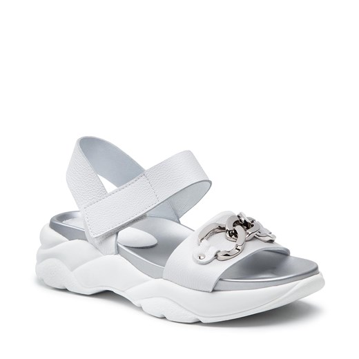 Sandały damskie Nessi białe z gumy casual 