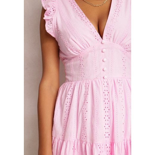 Różowa Sukienka Rogis Renee M/L Renee odzież