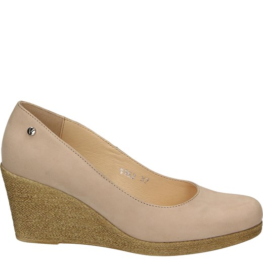 VENEZIA Czółenka na koturnie - 1162 NABUK ROSA Venezia 39 okazyjna cena Venezia