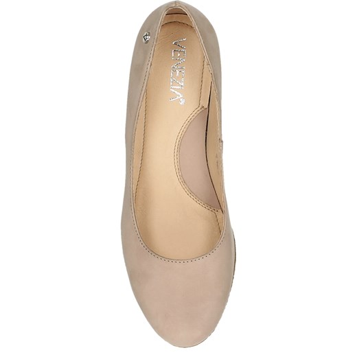 VENEZIA Czółenka na koturnie - 1162 NABUK ROSA Venezia 38 Venezia wyprzedaż