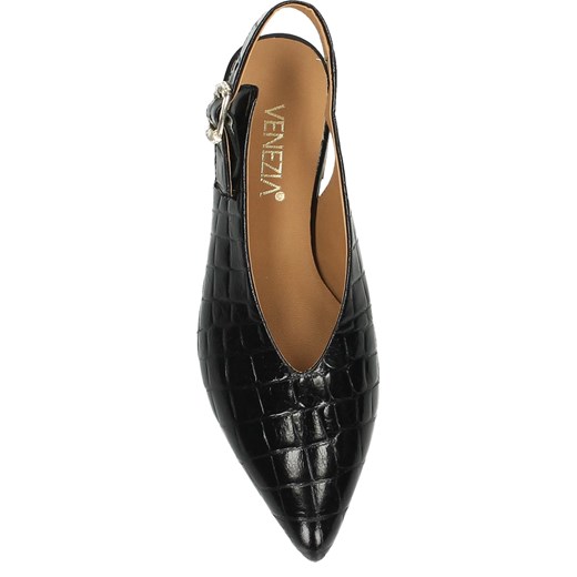 VENEZIA Baleriny z noskiem w szpic - 8031 CROX NERO Venezia 40 wyprzedaż Venezia