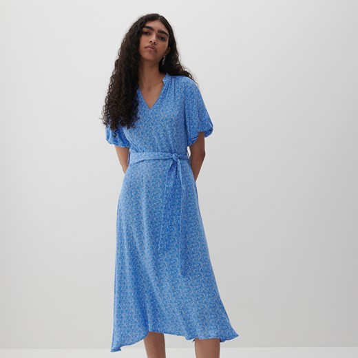 Reserved - Sukienka z drobnym wzorem - Niebieski Reserved 34 okazyjna cena Reserved