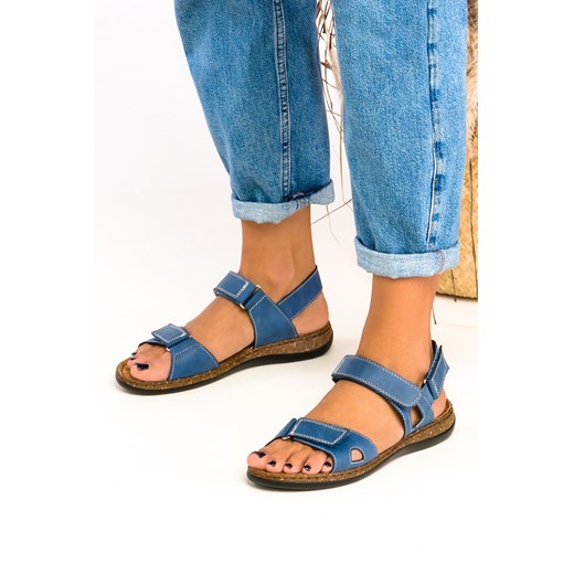 Sergio Leone sandały damskie casual skórzane 