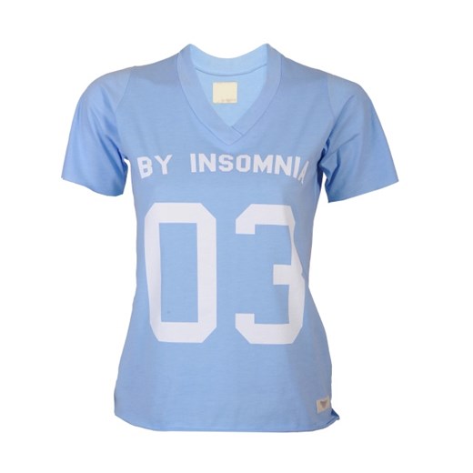 Winona T-shirt Print niebieski melanż S
