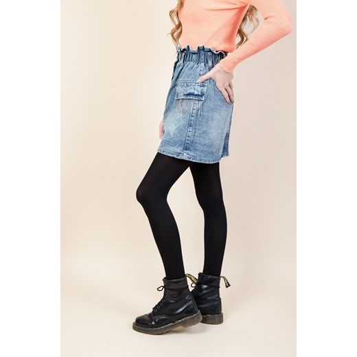 Jeansowa spódnica zapinana na guziki z łańcuszkami Olika S olika.com.pl