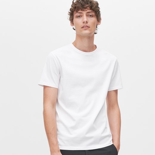 Reserved - Gładki t-shirt - Biały Reserved S wyprzedaż Reserved