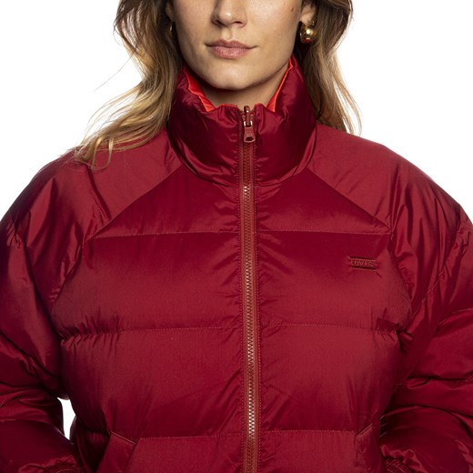 Damska kurtka zimowa Levi's Lydia Reversible Puffer Jacket czerwona Levis Red Tab M okazyjna cena bludshop.com