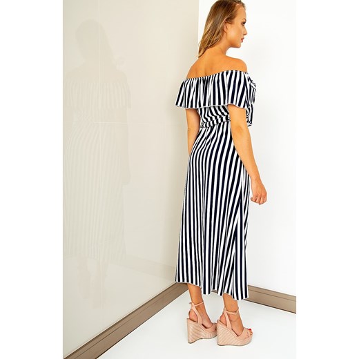 Sukienka maxi w paski S/L okazyjna cena zoio.pl