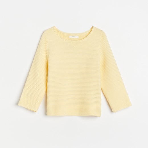 Reserved - Sweter z bawełny organicznej - Żółty Reserved M Reserved promocja