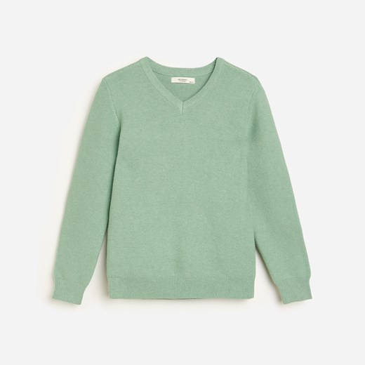 Reserved - Klasyczny sweter - Zielony Reserved 152 okazyjna cena Reserved