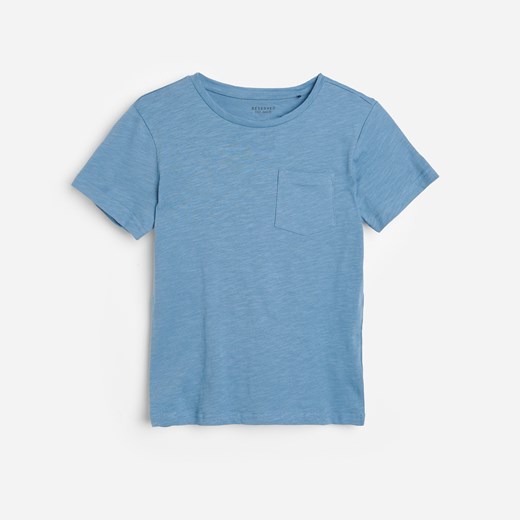 Reserved - Bawełniany T-shirt - Niebieski Reserved 158 wyprzedaż Reserved