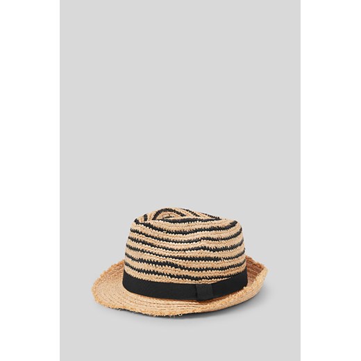C&A Słomkowy kapelusz-w paski, Beżowy, Rozmiar: 0 0 C&A