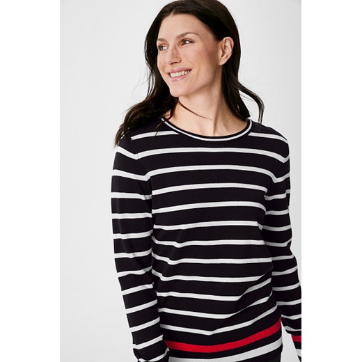 C&A Sweter-w paski, Niebieski, Rozmiar: XS Canda S C&A