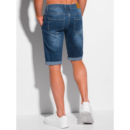 Krótkie spodenki męskie jeansowe 352W - niebieskie Edoti.com 38 Edoti.com okazja