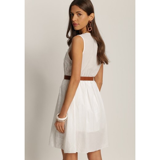 Biała Sukienka Nesolphi Renee S/M okazja Renee odzież