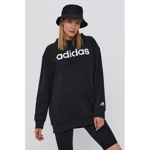 Bluza damska Adidas z napisami bawełniana 