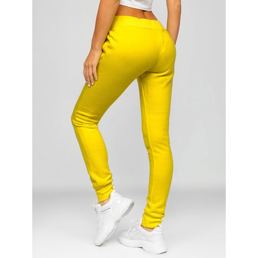 Żółte spodnie dresowe damskie Denley CK-01-28 XL denley damskie