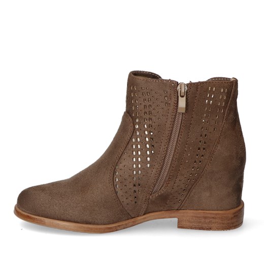 Botki Filippo Brązowe na koturnie Filippo DBT2070/21BR Brown Filippo Arturo-obuwie
