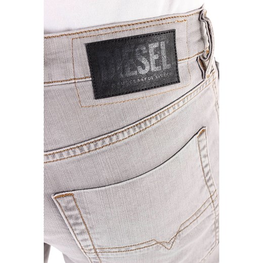 Jeansy męskie szare Diesel casual z bawełny 