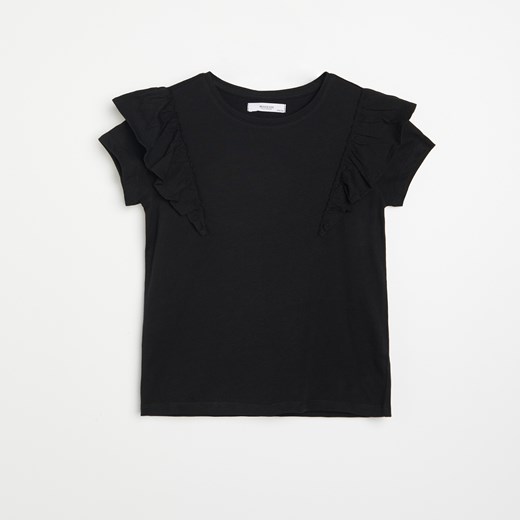 Reserved - T-shirt z bawełny organicznej - Czarny Reserved 152 Reserved okazja