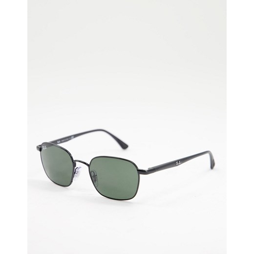 Ray-Ban – Kwadratowe okulary przeciwsłoneczne unisex z czarnymi oprawkami 0RB3664-Black No Size Asos Poland