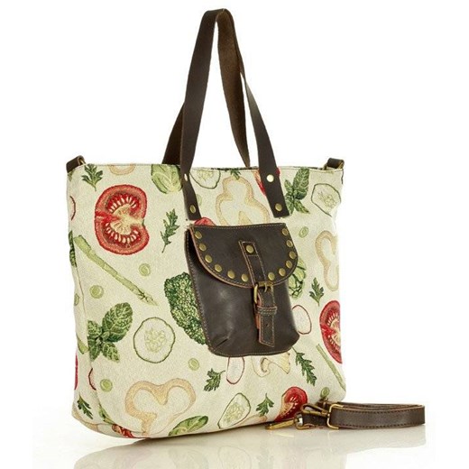 Shopper bag Merg wakacyjna bez dodatków skórzana duża 