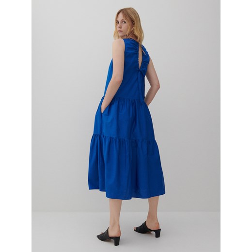 Reserved - Bawełniana sukienka midi - Niebieski Reserved 42 Reserved