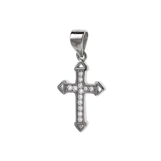 Wisiorek srebrny krzyż z cyrkoniami w0242 - 1g. Falana Falana