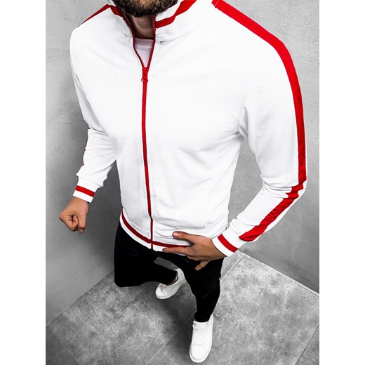 Bluza męska biała Ozonee na jesień