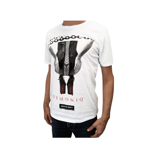 Biała męska koszulka t-shirt erotyczny wzór Demoniq Ts M wyprzedaż Kokietki