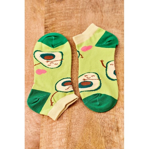 Skarpetki damskie zielone Heiner Socks w nadruki 