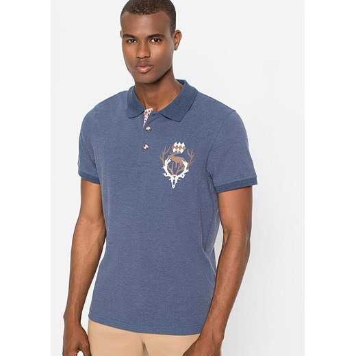 Shirt polo w ludowym stylu | bonprix 68/70 (4XL) bonprix