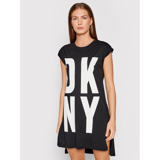 Bluzka damska DKNY z okrągłym dekoltem młodzieżowa 