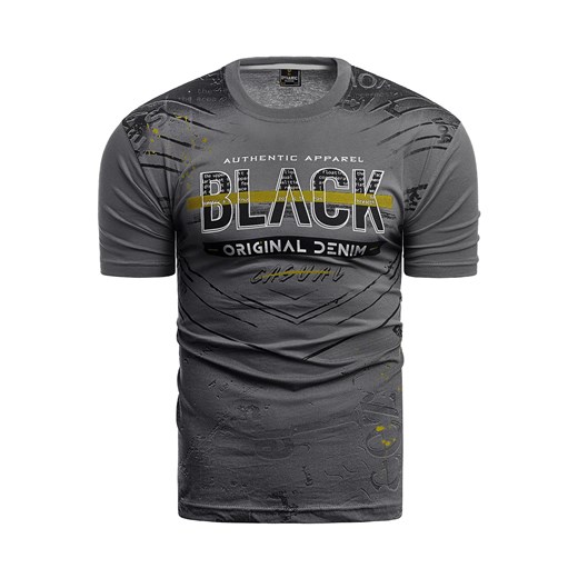Męska koszulka t-shirt Black Original stalowa Risardi XL wyprzedaż Risardi