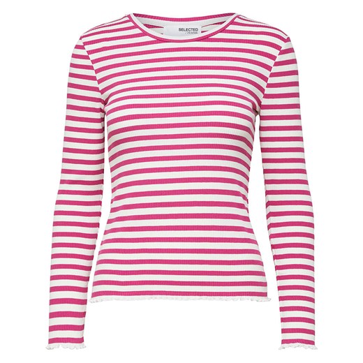 Koszulka "Anna" w kolorze różowo-białym Selected Femme S wyprzedaż Limango Polska