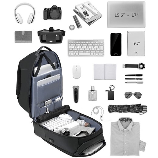 Plecak Nigeer na laptopa 17,3" bardzo pojemny bagaż podręczny z USB 35 inBag.pl