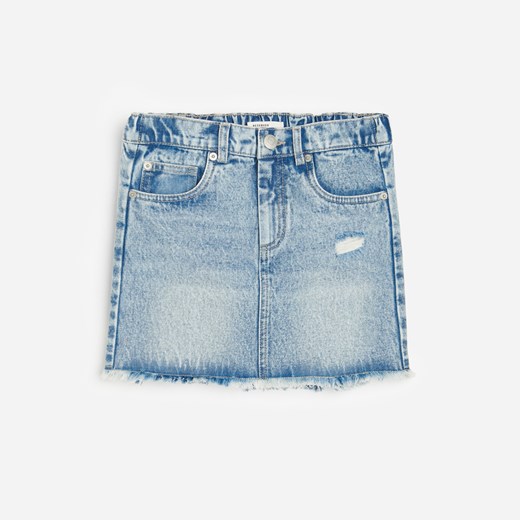 Reserved - Jeansowa spódnica mini - Niebieski Reserved 140 Reserved okazyjna cena