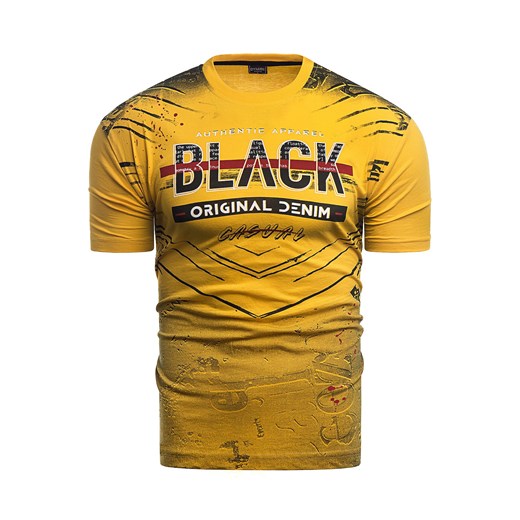 Męska koszulka t-shirt Black Original żółta Risardi M promocyjna cena Risardi
