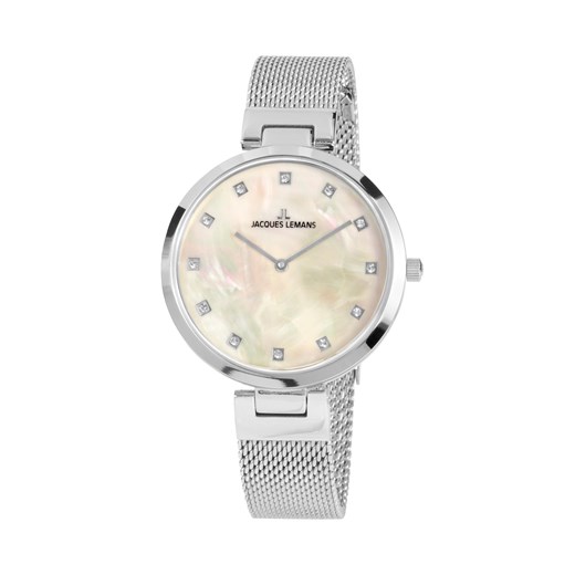 Jacques Lemans zegarek srebrny analogowy 