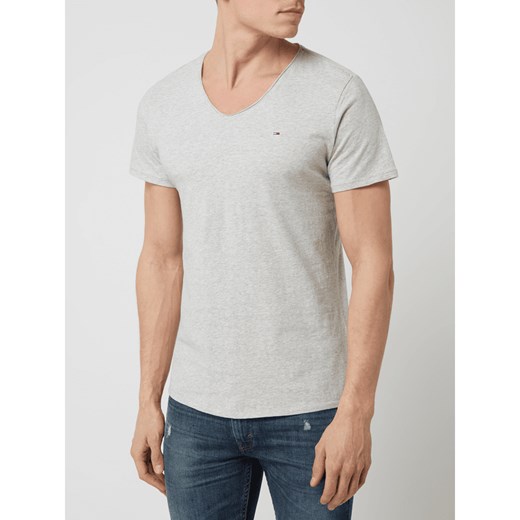 T-shirt o kroju slim fit z wyhaftowanym logo model ‘Jaspe’ Tommy Jeans M Peek&Cloppenburg 